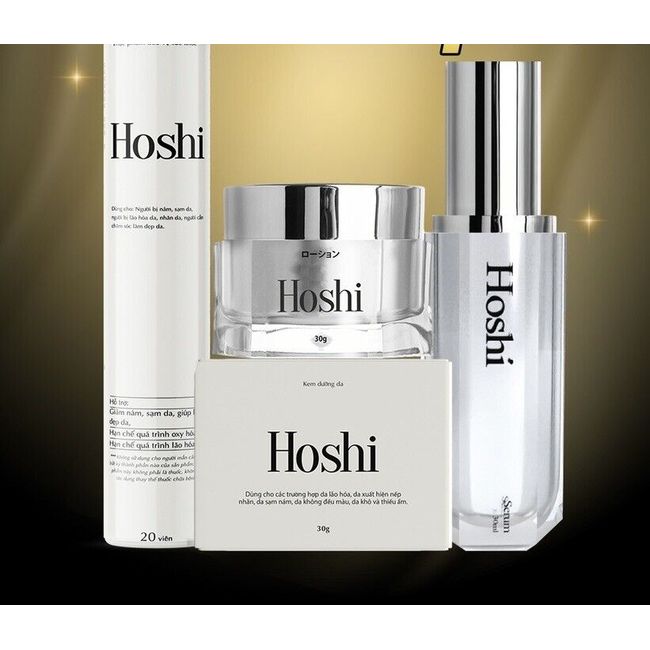 Hoshi japanese skincare: 1 serum 1 cream 1 collagen Extra Whitening dark spot