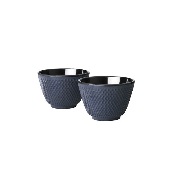 Bredemeijer Plastic Tea Mugs Jing, Dark Blue (Set of 2), 2-Piece