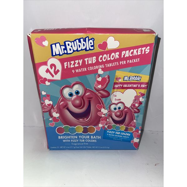 Mr. Bubble Fizzy Tub Color 12 Packets. New in Box