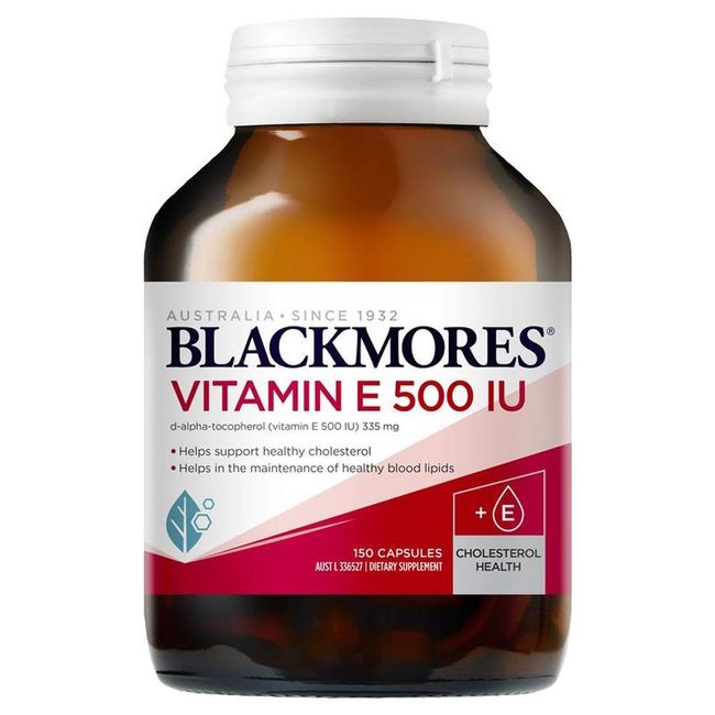 NZ direct purchase Blackmores Vitamin E 500 IU 150 caps 1 pack without artificial colors and artificial flavors