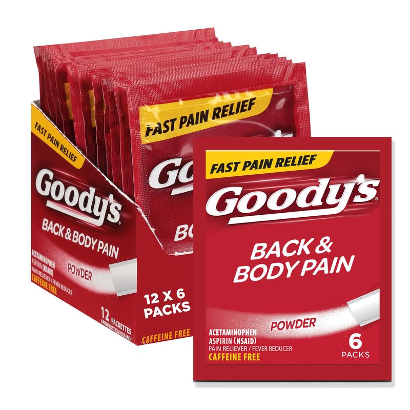 Goody's Back & Body Pain Relief Powder, Fast-Acting Back Pain Relief ...
