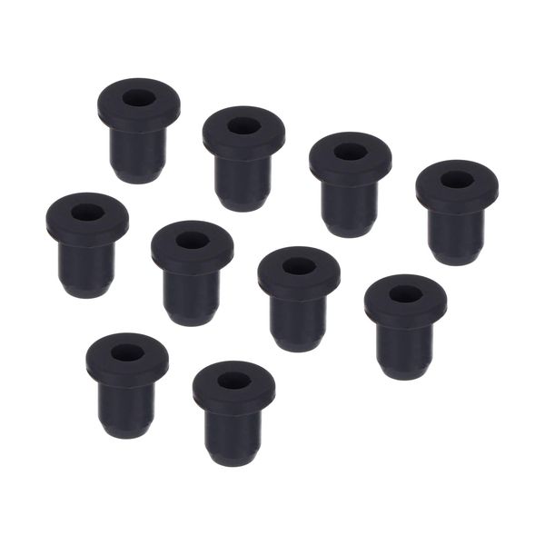 uxcell Rubber Grommets 9x3.5mm Seal Protection Cable Grommets Flexible Cable Pipe Black 10pcs