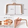 MYmama 12cm Metal Clasp for Card Case (1 Silver)