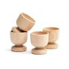 Wooden Egg Cups 4 Egg Cups Boiled Egg Holder Easter Decor Egg Cup Set