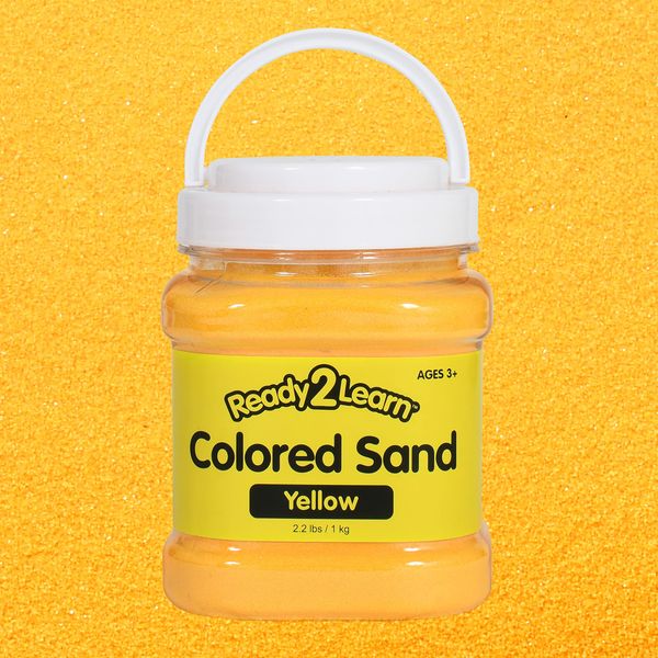 READY 2 LEARN Colored Sand - Golden Yellow - 2.2 lbs - Play Sand for Kids - Perfect for Wedding Unity Ceremonies, Crafts, Sensory Bins and Vase Filler