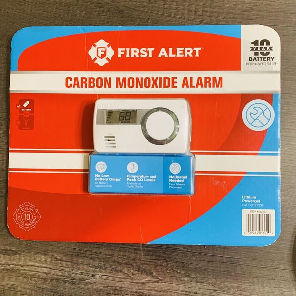 First Alert Carbon Monoxide Alarm With 10 Year Lifetime Battery