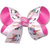 OV-2488M Medium Hair Bow Unicorn Print over Pixie Pink