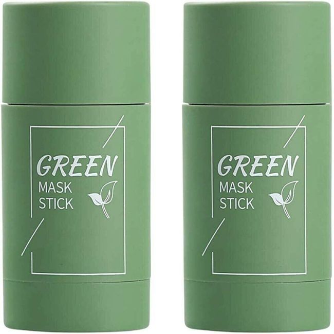 Green Tea Cleansing Mask Stick Facial DeepPurifying Blackhead Acne Remover 2 Pcs