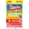 Spontex Microfibre All-Purpose Cloths 8 + 2 Free, 1 Pack - Colourful Microfibre Cloths