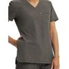 Scrubstar Women's Henley Top Dark Gray NWT Medium