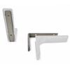 Shelf support brackets with covers 120mm Invisible/Concealed Fixings White (1 pair)