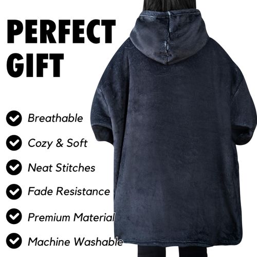 Huglanket Yiayia Gifts for Grandma, for Mother's Day, Wearable Blanket Hoodie, Oversized Hooded Blanket, Cozy, Warm, One Size - Call Me