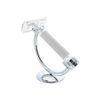 Razor/Shaving Stand with Solid Base by Edwin Jagger, Chrome, Crescent-Shaped