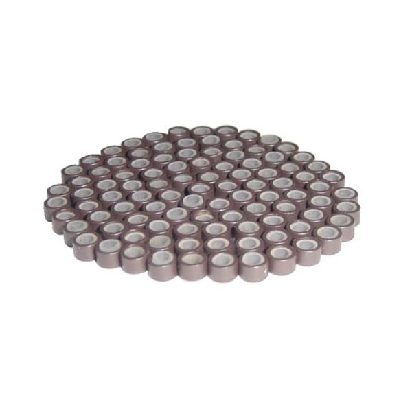 MilleniumHair Pack of 100 Silicone Micro Rings - Brown - Medium