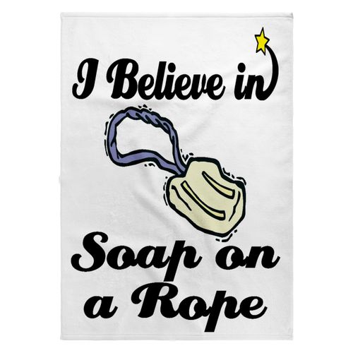 22x30 Bath Hand Pool Towel - I Believe in Soap On A Rope I Believe in Designs