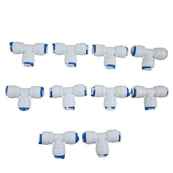 Quick Connector for RO Water Reverse Osmosis System (Pack of 10) (T Type)