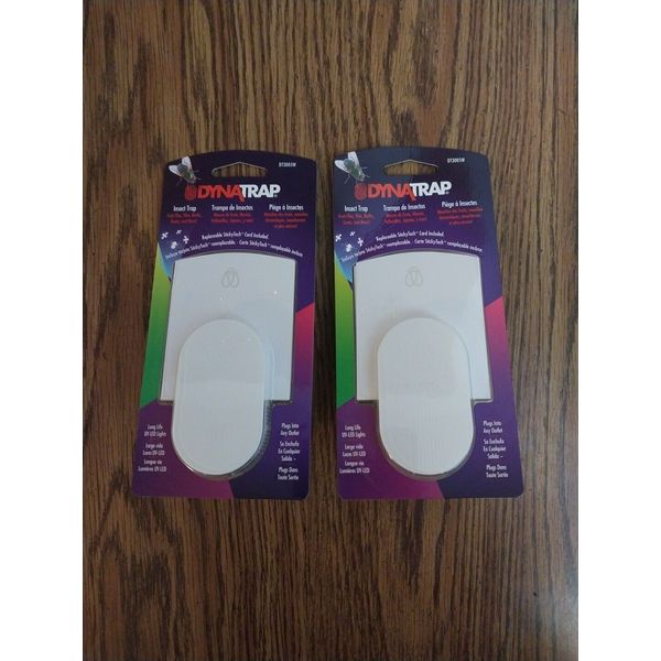 Lot of 2 DynaTrap Uv Bug Trap DT3005W Fruit Fly Discreet Outlet Trap-NEW