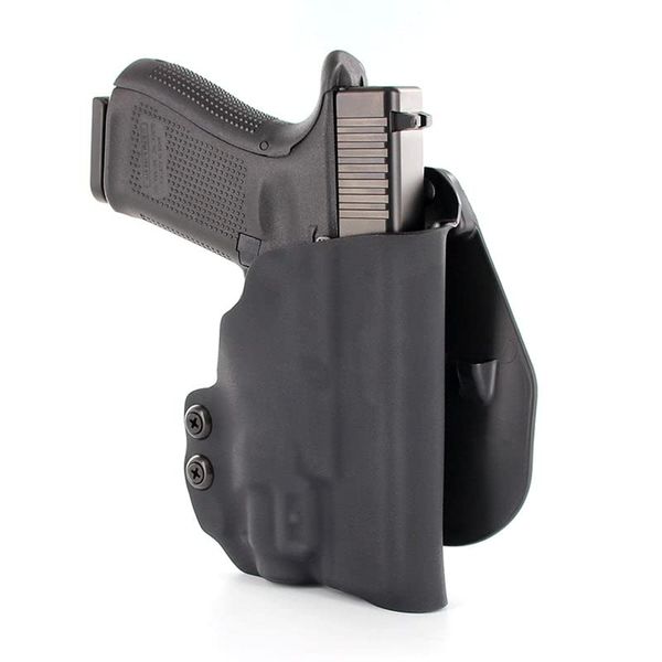 OWB Kydex Paddle Holster - Olight Baldr Mini - Black (Right-Hand, for Springfield XDS - 3.3")