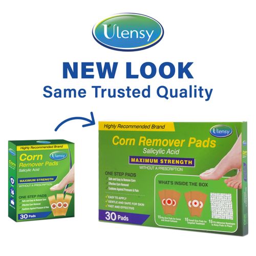 Corn Remover Pads for Feet Toes: 30 Pack 40% Salicylic Acid Extra Strength Treatment - Fast Effective Medicated Bandages for Adults Seniors Teens Athletes Runners Hikers Workers Men Women