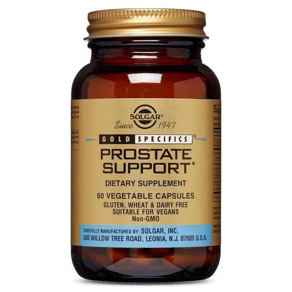 Solgar Prostate Support, 60 Vegetable Capsules - Men’s Health - Prostate & Bladder Support - With Saw Palmetto, Pumpkin Seed, Lycopene, Zinc - Non-GMO, Vegan, Gluten Free, Dairy Free - 30 Servings