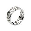 Heritage Unisex Sterling Silver Celtic Open Knotwork Edged Ring