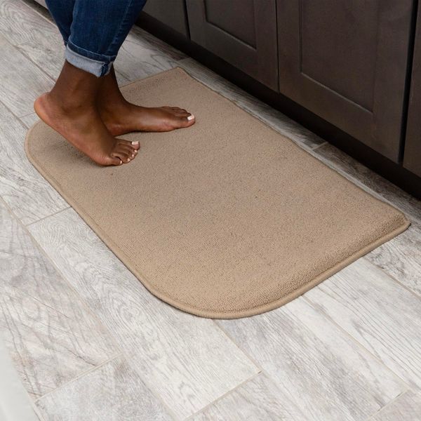 Ritz Premium Washable Stain Resistant Kitchen Rug with Latex Backing, Door Mat for Floor, 20"x36", Biege