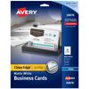 Avery Printable Business Cards, Inkjet Printers, 90 Cards, 2 x 3.5, Clean Edge, Heavyweight (28878)