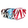Ladies Striped Purse (brown & white)