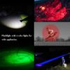 TotaLohan 4 in 1 Multicolor Flashlight,Powerful Zoomable Single Mode Long Range White Red Green Blue Light,Hunting Flashlight