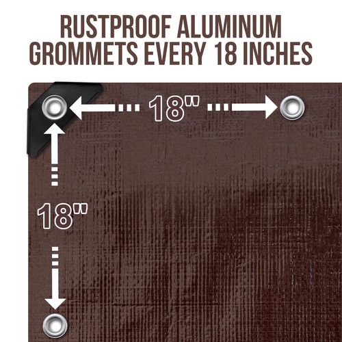 CARTMAN Finished Size 6x8 Feet Extra Thick 12 Mil Heavy Duty Poly Tarp, Multipurpose Protective Cover, UV Resistant, Waterproof Poly Tarpaulin with Reinforced Edges