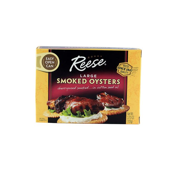 Reese Large Smoked Oysters, 3.7-Ounces (Pack of 10)