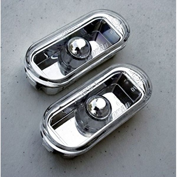 goingfast Seitenblinker Klar Chrom Oval Links+Rechts Set Eintragungsfrei