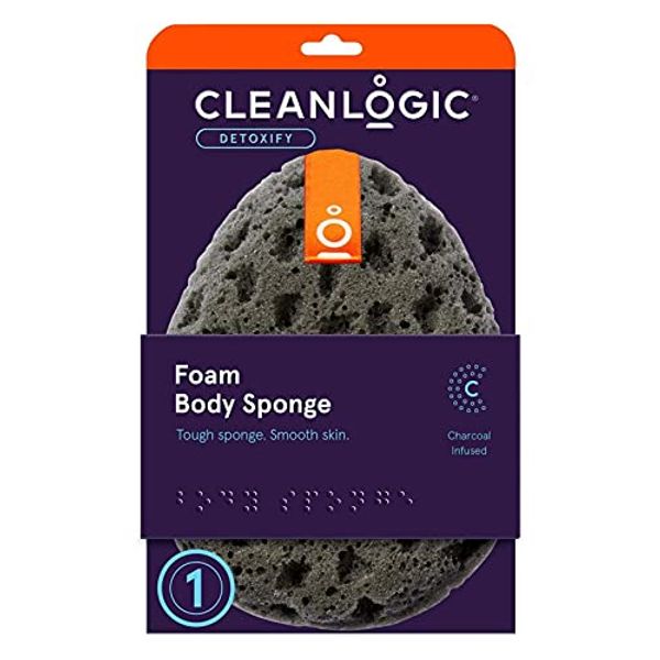 Clean Logic Charcoal Infused Sea Foam Body Sponge (Pack of 2)