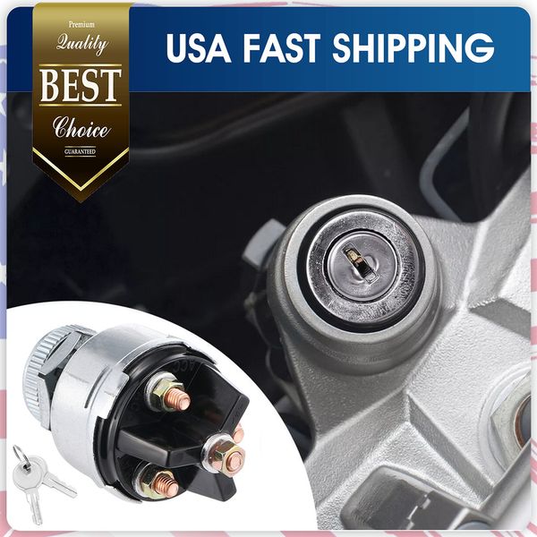 Universal Ignition Key Starter Switch with 2 Keys For Car Tractor Trailer NEW