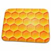 3dRose Bathroom Bath Rug Mat - Orange and Yellow Gel Effect Honeycomb Pattern Patterns