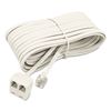 Softalk Telephone Extension Cord, Plug/Dual Jack, 25 ft, Ivory