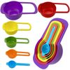 2 Set Measuring Cup and Spoon,Food Grade Multicolor Space Saving Stackable Baking Tools,for Ingredient Kitchen Baking Cooking Baking Tool Multicolor(12PCS)