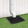Qukaim Gutter Downspout Extension Gutter Downspout Extension, Catch Basin Low Profile Downspout Extender, Black Catch Basin