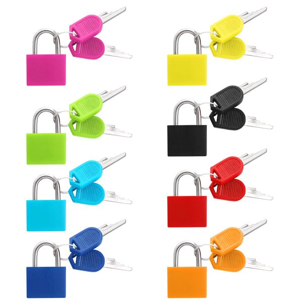 Opopark Suitcase Locks with Keys, 8 Pcs Travel Padlocks Luggage Locks Colored Padlocks with Keys for Travel Suitcases Luggage Bag Case School Gym