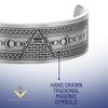 MasonicMan Masonic Men's Pure Copper Magnetic Adjustable Bracelet Bangle