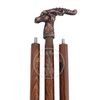 Antique Brass Walking Stick with Solid Brass Dragon Brown Handle Cane for Elderly & Unisex