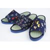 Indigo Dyeing Japanese Pattern Folding Sandals Shiawase Dragonfly, M Size