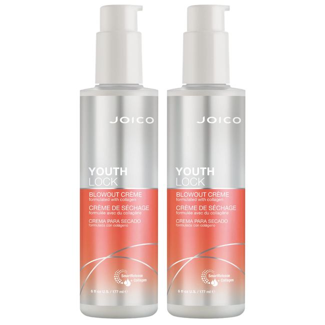 Joico YouthLock Blowout Crème Formulated with Collagen | Youthful Body and Bounce | Strengthen and Protect Hair | Boost Shine