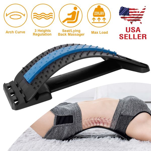 Back Stretching Device Back Massager for Chair Car Multi-Level Lumbar Stretcher