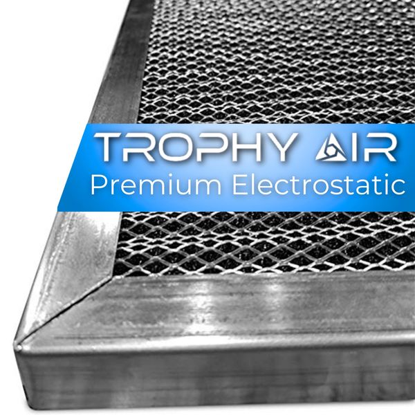 Trophy Air Washable Electrostatic HVAC Furnace Air Filter, Lasts a Lifetime, 6 Stage Permanent Air Filter, Healthier Home or Office, Made in The USA - Increases Airflow (14x14x1)