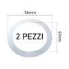 Universal Coffee Maker Gasket and Filter for Moka Spare Parts (2x Silicone Seal Ring + 1x Steel Filter) (2 Cups)