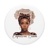 Capricorn Zodiac Sign Black Queen Melatonin Birthday Astrology PopSockets with Interchangeable PopGrip