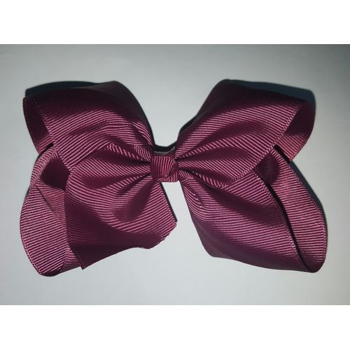 BFab 8 Inch Big Hair Bow with Clips Pin Alligator Clip (Burgundy)