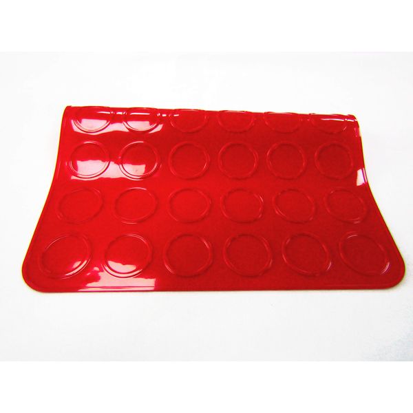 Silicone Chocolate Mold, Heart Shape, Round Shape (Red)