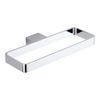 Milano Arvo Modern Wall Mounted Angular Square Bathroom Towel Ring Holder - Chrome